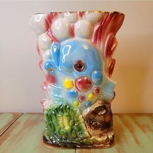 Glossy Iridescent Dolphin Vase with Bubbles!🐬 🫧